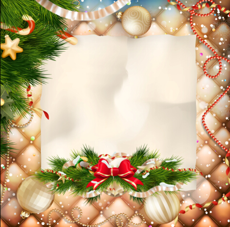 Christmas ornate background with greeting cards vector 05 free download