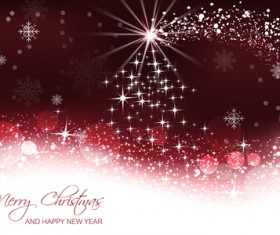 Christmas with new year abstract shiny vector 01