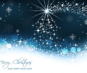 Christmas with new year abstract shiny vector 02