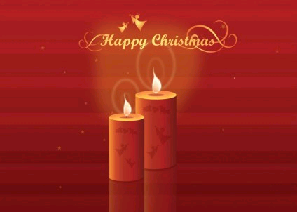 Christmas Candles free  vector