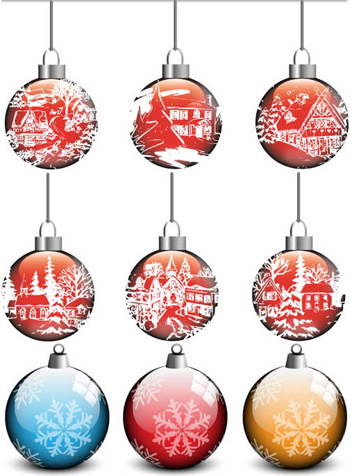 Shiny Christmas Balls vectors