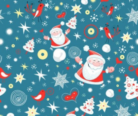 Christmas retro pattern seamless vector