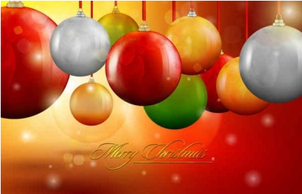 Christmas ball background art vector