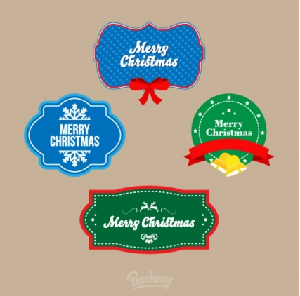 Christmas stickers Free  vector graphics
