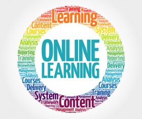 Circle word cloud frames vector set 05