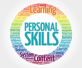 Circle word cloud frames vector set 07