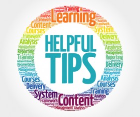 Circle word cloud frames vector set 09