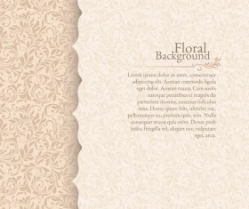 Classical floral retro background vectors 01
