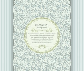 Classical floral retro background vectors 03