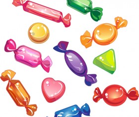 Colored candy vector material 01