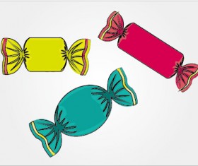 Colored candy vector material 02