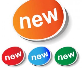 Colored new sticker vector