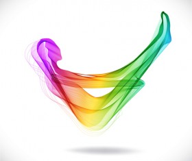 Colored snoke with yoga vector set 06