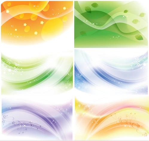 beautiful abstract backgrounds vector set