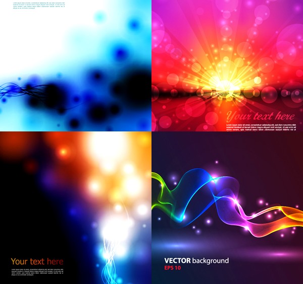 Colorful dynamic blurs background vector