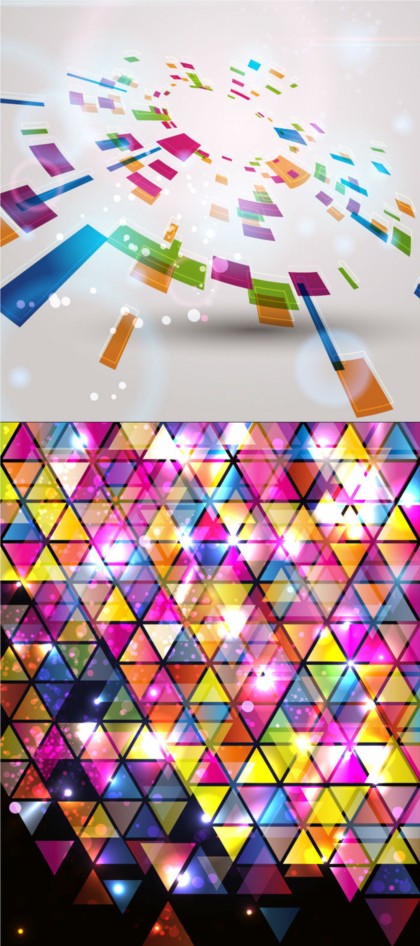 Colorful glass with fashion background vector