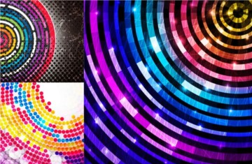 Colorful ring background vector