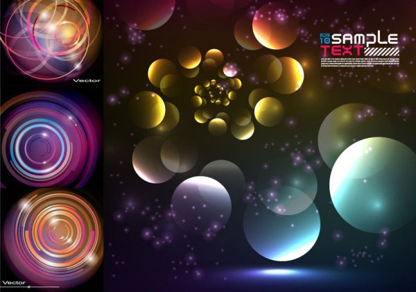 Colorful circle backgrounds vector