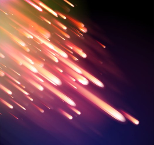 Colorful meteor background vectors