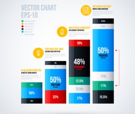 Company infographics chart vector template 01