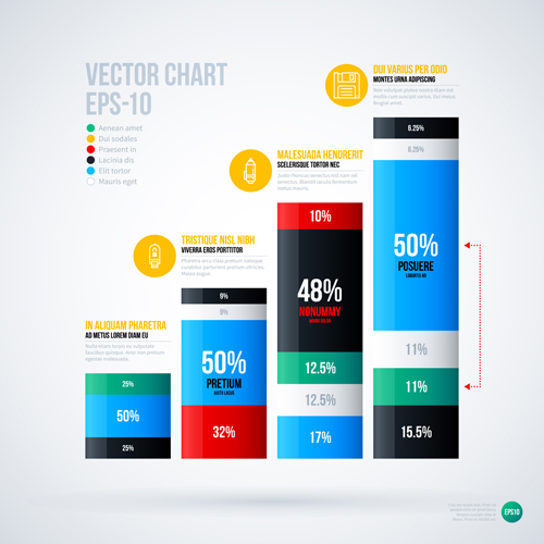 Company infographics chart vector template 01