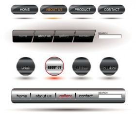 Company website menu buttons vector collection 18