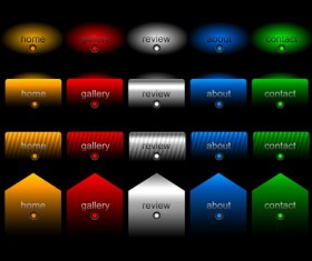 Company website menu buttons vector collection 20