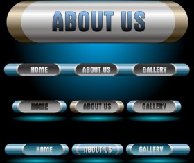 Company website menu buttons vector collection 22