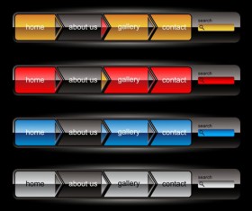 Company website menu buttons vector collection 23