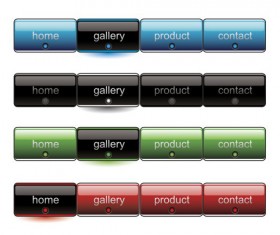 Company website menu buttons vector collection 24