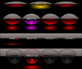 Company website menu buttons vector collection 25