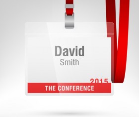 Conference card design vector 01