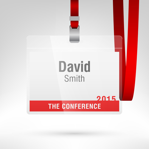 Conference card design vector 01