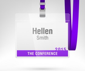 Conference card design vector 02