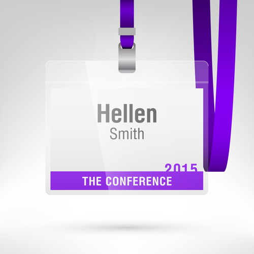 Conference card design vector 02