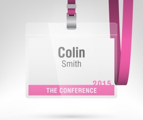 Conference card design vector 05