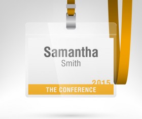 Conference card design vector 06