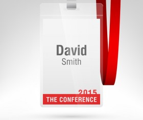Conference card design vector 07