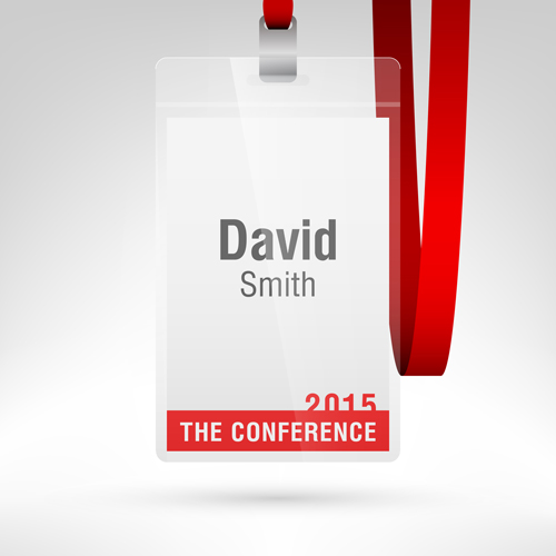 Conference card design vector 07