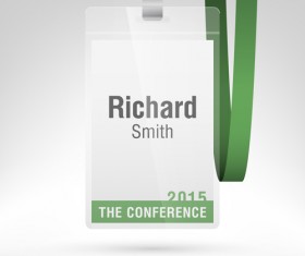 Conference card design vector 08