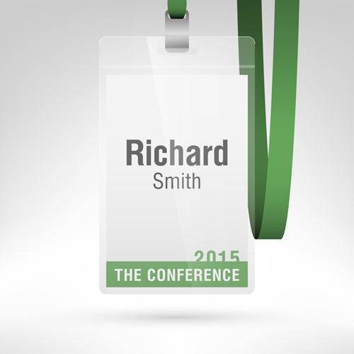 Conference card design vector 08