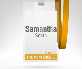 Conference card design vector 10