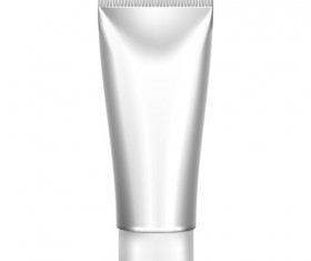 Cosmetics packages tube blank vector 01