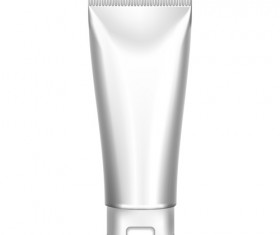 Cosmetics packages tube blank vector 03