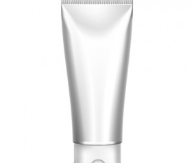 Cosmetics packages tube blank vector 04
