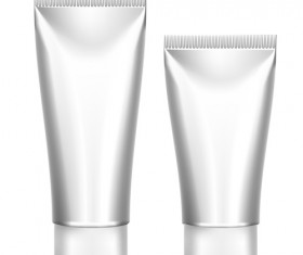 Cosmetics packages tube blank vector 05
