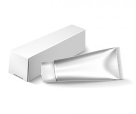 Cosmetics packages tube blank vector 07