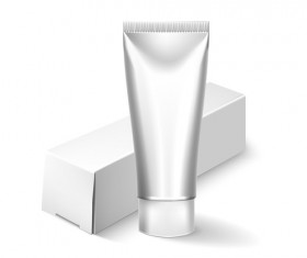 Cosmetics packages tube blank vector 08