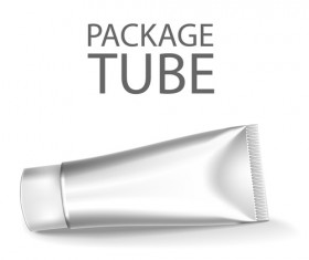 Cosmetics packages tube blank vector 09