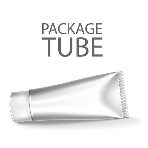 Cosmetics packages tube blank vector 09